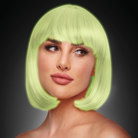 Pleasure Wigs Cici Peruka fluorescencyjna rożowa Glow in the Dark