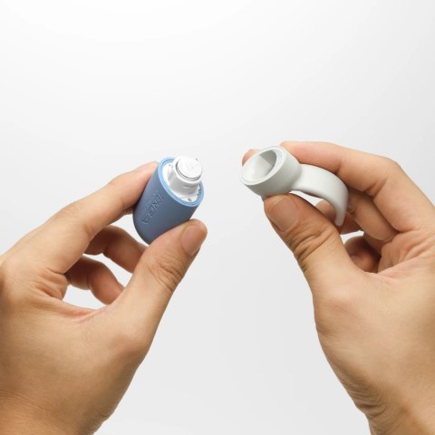 Tenga SVR One Blue - silikonowy pierścień wibrujący, wodoodporny, USB
