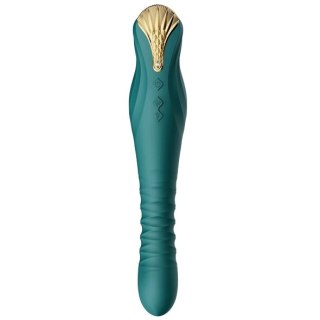 ZALO King Turquoise Green - urządzenie intymne PowerThrust, 30 cm