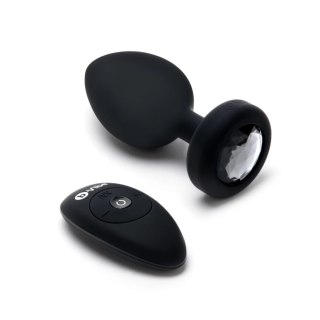B-Vibe Jewel Plug XXL Black - zdalny system wibracyjny, silikon, USB