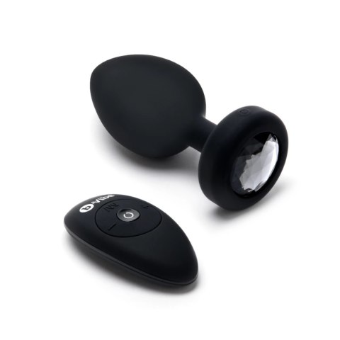 B-Vibe Jewel Plug XXL Black - zdalny system wibracyjny, silikon, USB