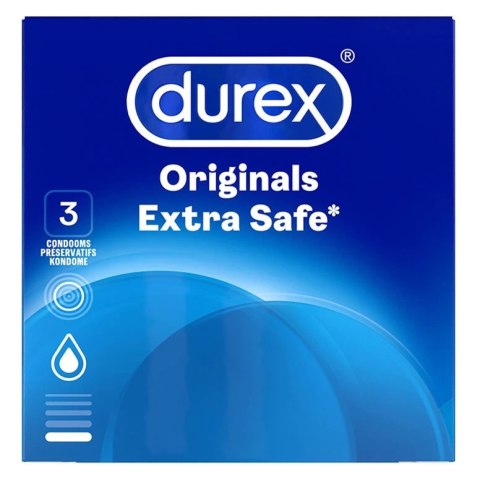 Durex Originals Extra Safe prezerwatywy 3 sztuki szerokość 56 mm