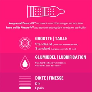 Durex Pleasure Me 10 szt. - prezerwatywy prążkowane i wypustkowane