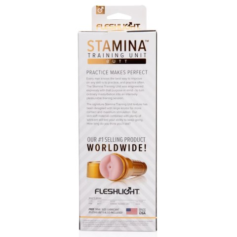 Fleshlight STU Butt Gold - system treningowy SuperSkin 25,5 cm rożowy