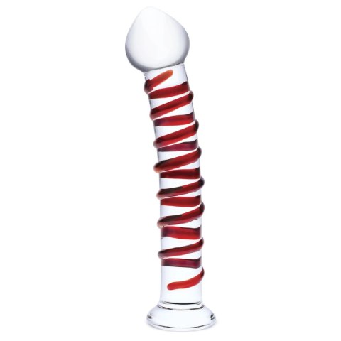 Glas Mr. Swirly - szklany model spiralny 25,5 cm czerwony
