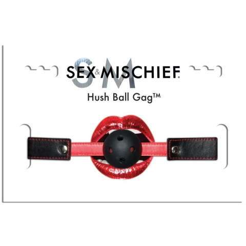 Sportsheets S&M Hush Ball Gag - anatomiczny knebel, czarny, 4,5 cm