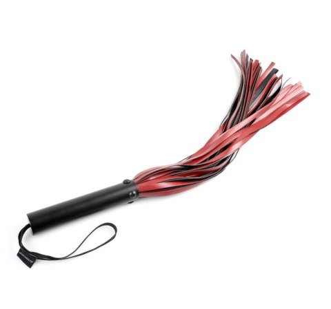 Sportsheets Saffron Flogger czarno-czerwony, uchwyt metalowy 58,4cm