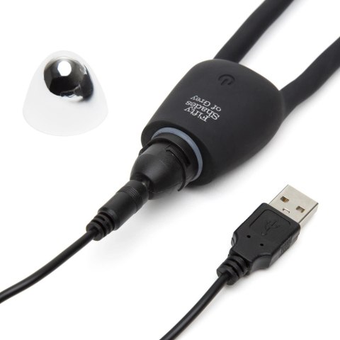 Fifty Shades of Grey Relentless Vibrations - bezprzewodowy system intymny USB czarny