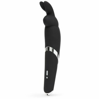 Happy Rabbit Wand Black - silikonowe urządzenie masujące, 26,7 cm