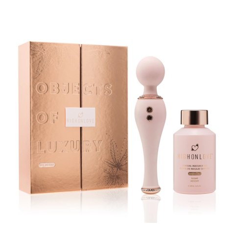 HighOnLove Objects of Luxury Gift Set CBD - Zestaw Prezentowy z Olejkiem i Masażerem