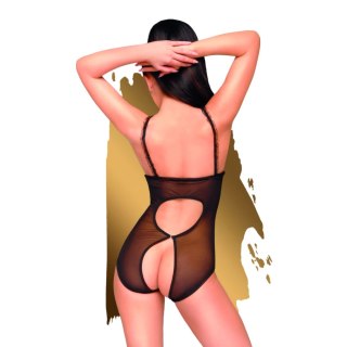 Penthouse Body Turned On S/M czarne z odkrytym tyłem i kokardkami