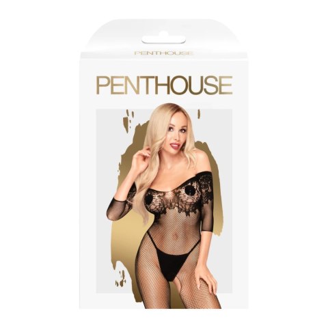 Penthouse High Profile bodystocking czarne S-L siateczka i koronka