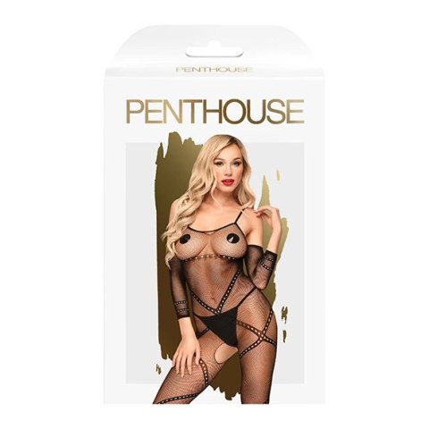 Penthouse Under Arrest Bodystocking siateczkowe XL, czarne