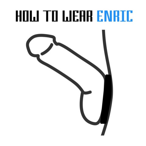 Rooster Enric silikonowy pierścień intymny minimalistyczny czarny 4,6 cm