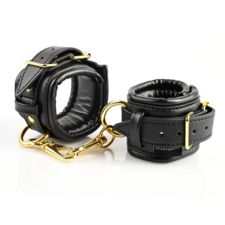 Sportsheets Cuffs & Blindfold Set Special Edition - Złote Detale, Sztuczna Skora
