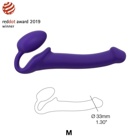 Strap-On-Me Bendable Strap-On Purple M - silikonowy, elastyczny, Red Dot