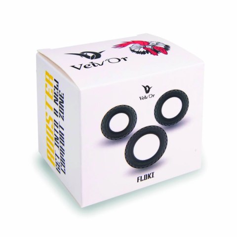 Velv Or Rooster Floki Pack - zestaw 3 elastycznych pierścieni silikonowych