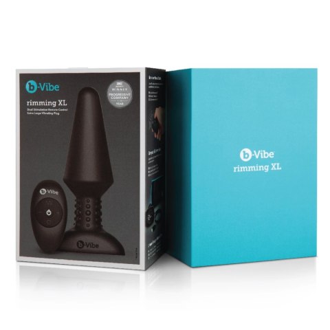 B-Vibe Rimming Plug XL Black - Zdalnie sterowana zatyczka, rozmiar XL