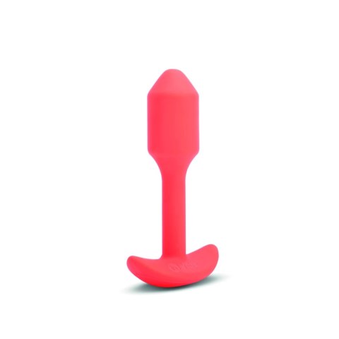 B-Vibe Snug Plug 1 Orange - Wibrująca wtyczka anatomiczna silikonowa 10 cm