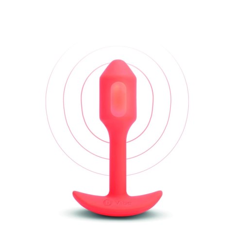 B-Vibe Snug Plug 1 Orange - Wibrująca wtyczka anatomiczna silikonowa 10 cm