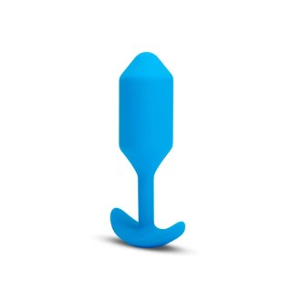 B-Vibe Snug Plug 3 Blue - wibrująca zatyczka anatomiczna silikonowa 13,8 cm
