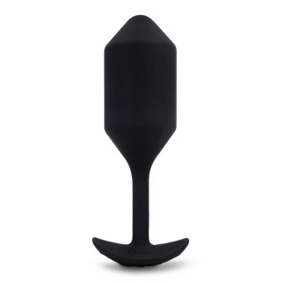 B-Vibe Snug Plug 4 Black - czarna wibrująca wtyczka, 247g, silikon