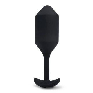 B-Vibe Snug Plug 4 Black - czarna wibrująca wtyczka, 247g, silikon