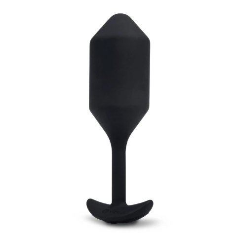 B-Vibe Snug Plug 4 Black - czarna wibrująca wtyczka, 247g, silikon
