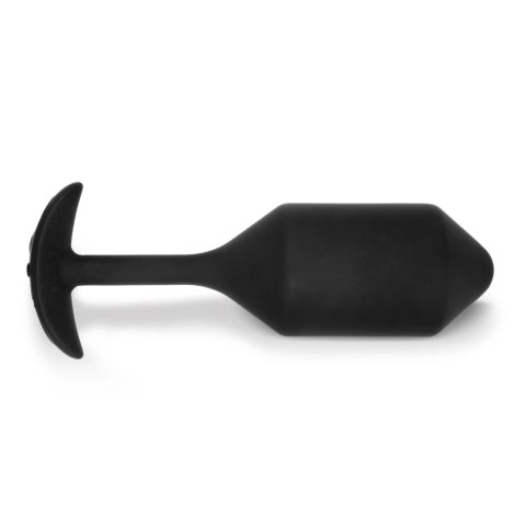 B-Vibe Snug Plug 4 Black - czarna wibrująca wtyczka, 247g, silikon