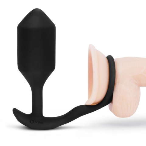B-Vibe Snug & Tug XL - Wibrująca zatyczka anatomiczna z pierścieniem