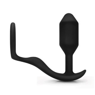 B-Vibe Snug & Tug silikonowy model intymny z pierścieniem 128g