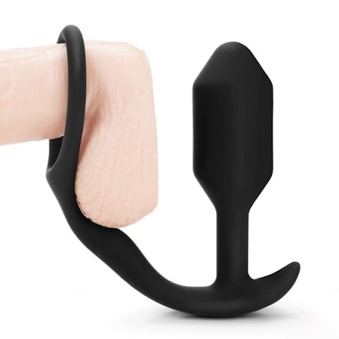 B-Vibe Snug & Tug silikonowy model intymny z pierścieniem 128g