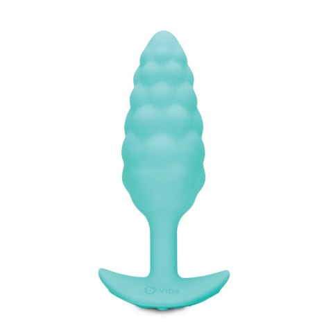 B-Vibe Texture Plug Bump Mint - wibrująca anatomiczna wtyczka silikonowa
