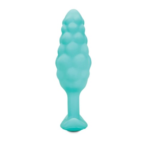 B-Vibe Texture Plug Bump Mint - wibrująca anatomiczna wtyczka silikonowa
