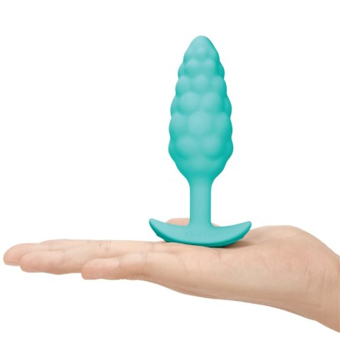 B-Vibe Texture Plug Bump Mint - wibrująca anatomiczna wtyczka silikonowa