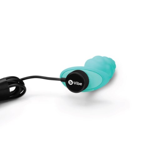 B-Vibe Texture Plug Bump Mint - wibrująca anatomiczna wtyczka silikonowa