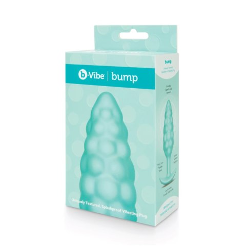 B-Vibe Texture Plug Bump Mint - wibrująca anatomiczna wtyczka silikonowa