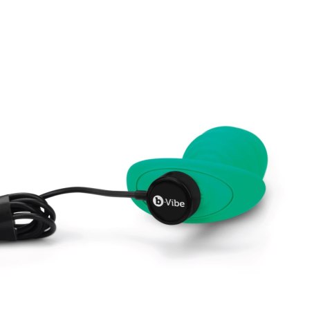 B-Vibe Texture Plug Twist Green - anatomiczny wibrujący model silikonowy