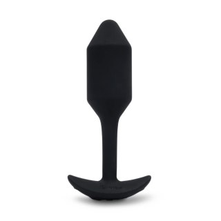 B-Vibe Vibrating Snug Plug 2 Black - wibrująca zatyczka anatomiczna 112g