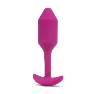 B-Vibe Vibrating Snug Plug 2 Rose - silikonowy korek wibrujący 112g