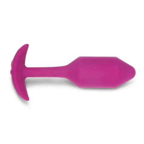 B-Vibe Vibrating Snug Plug 2 Rose - silikonowy korek wibrujący 112g