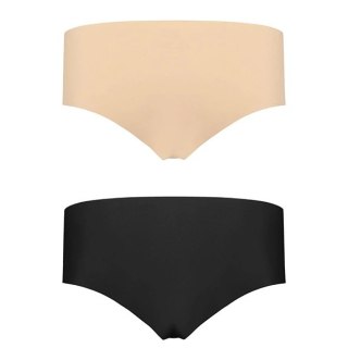 Bye Bra Invisible Hipster XL - Bezszwowe Majtki 2-Pack Nude & Black