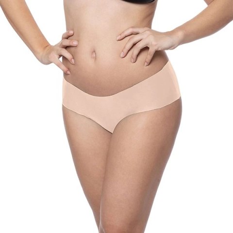 Bye Bra Invisible Hipster XL - Bezszwowe Majtki 2-Pack Nude & Black