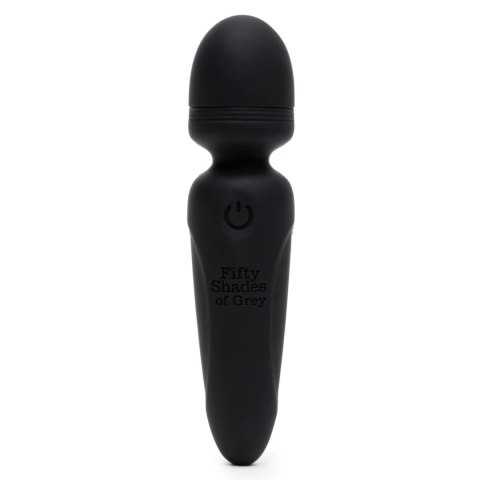 Fifty Shades of Grey Sensation Mini Wand - masażer, silikon, USB, czarny