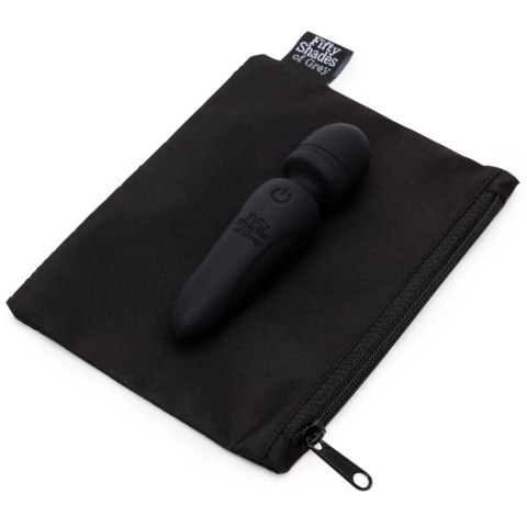 Fifty Shades of Grey Sensation Mini Wand - masażer, silikon, USB, czarny