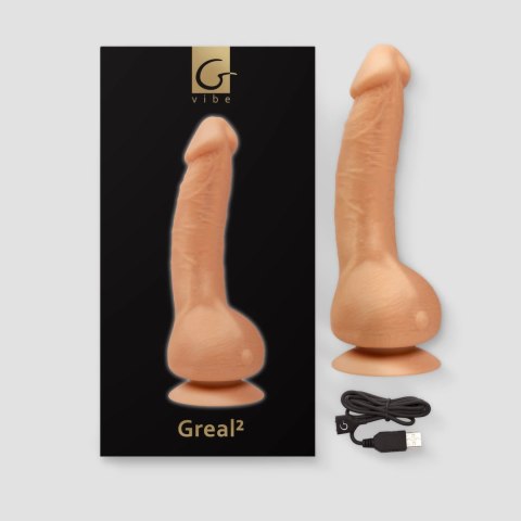 GVibe Greal Flesh - Zaawansowany model wibracyjny z materiału Bioskin 22cm