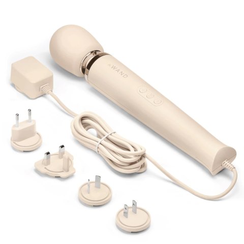 Le Wand Plug-In Massager Cream - Masażer przewodowy 10 trybow
