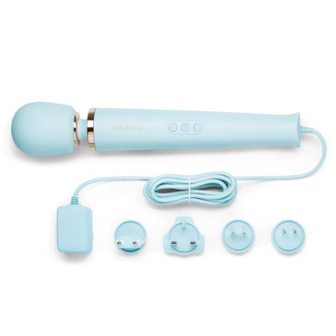 Le Wand Plug-In Massager Sky Blue - Masażer zasilany sieciowo, 245 cm kabel
