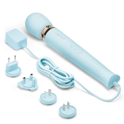 Le Wand Plug-In Massager Sky Blue - Masażer zasilany sieciowo, 245 cm kabel