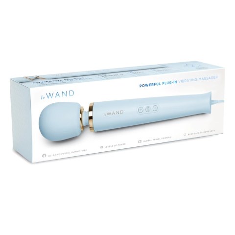 Le Wand Plug-In Massager Sky Blue - Masażer zasilany sieciowo, 245 cm kabel